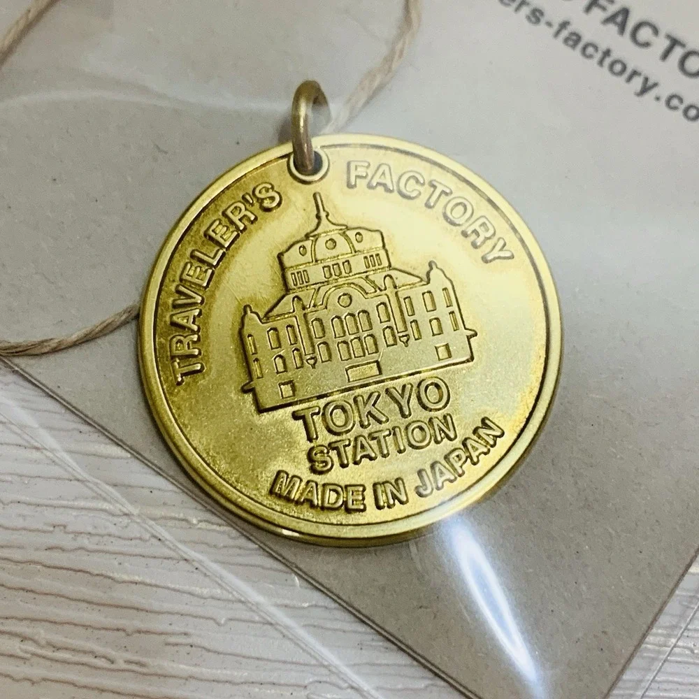 Traveler's Factory Tokyo Station Limited Notebook Brass Tag JAPAN NEW